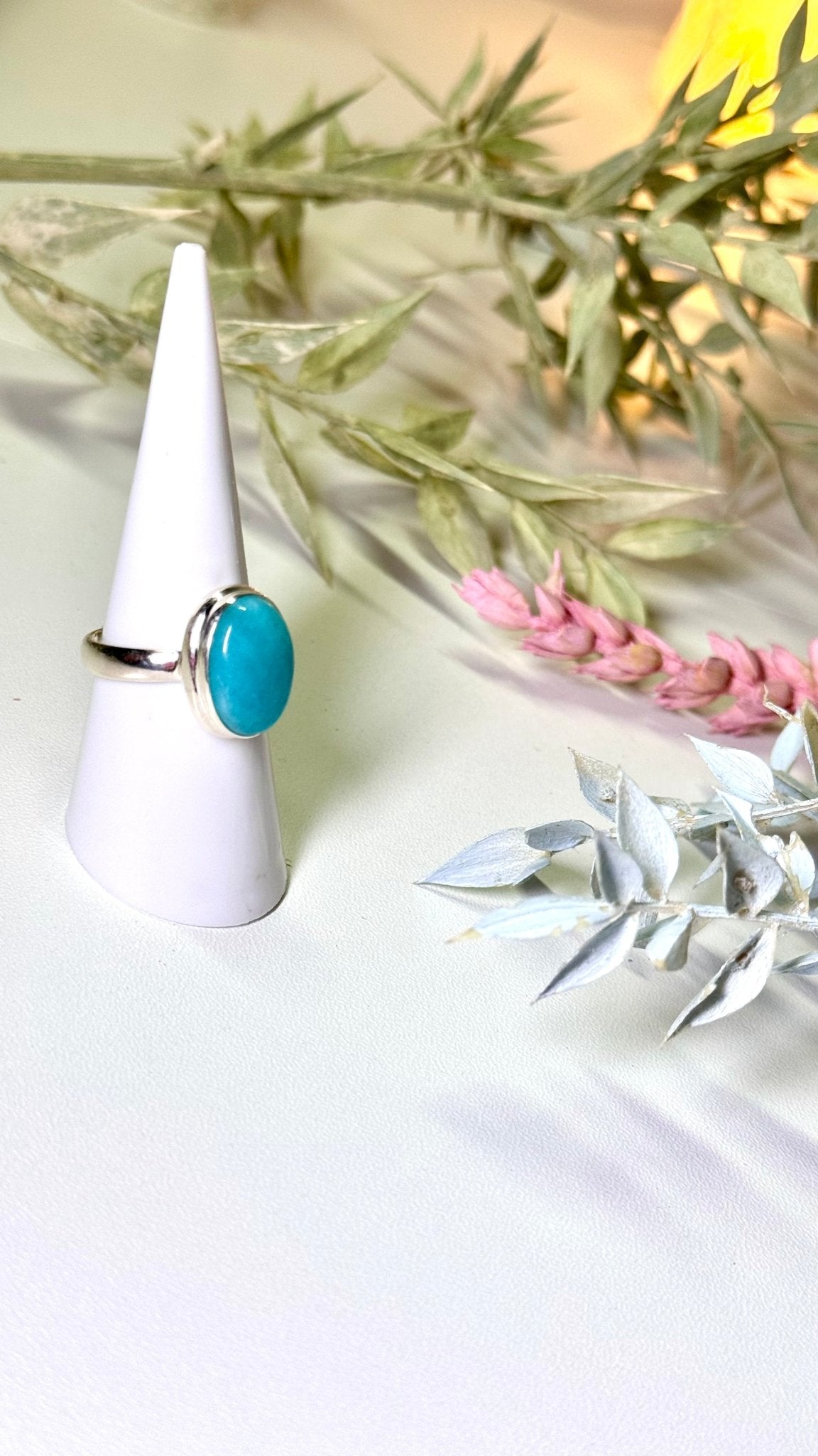 Amazonite ring 925 silver - The Crystal Therapy