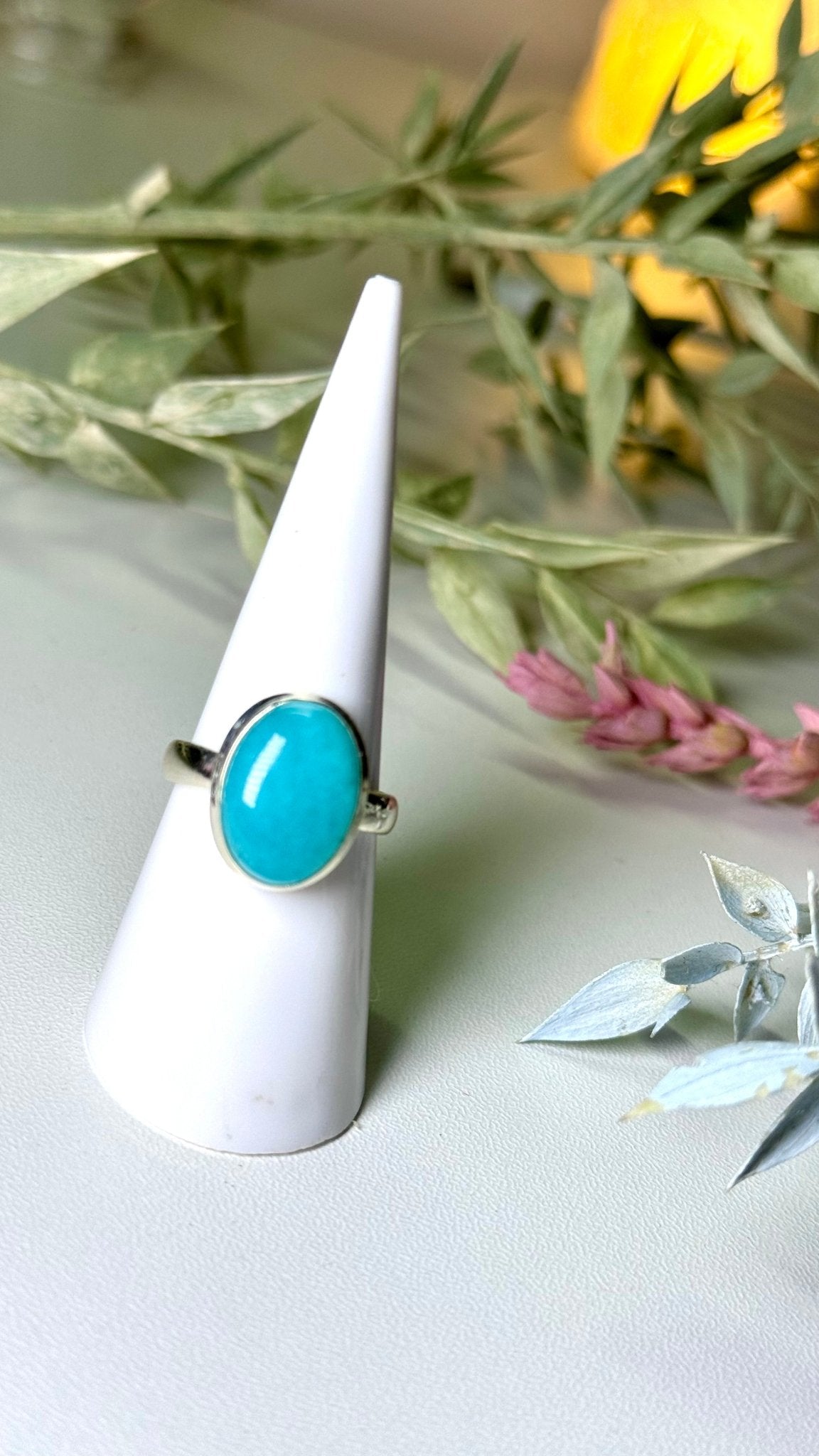 Amazonite ring 925 silver - The Crystal Therapy