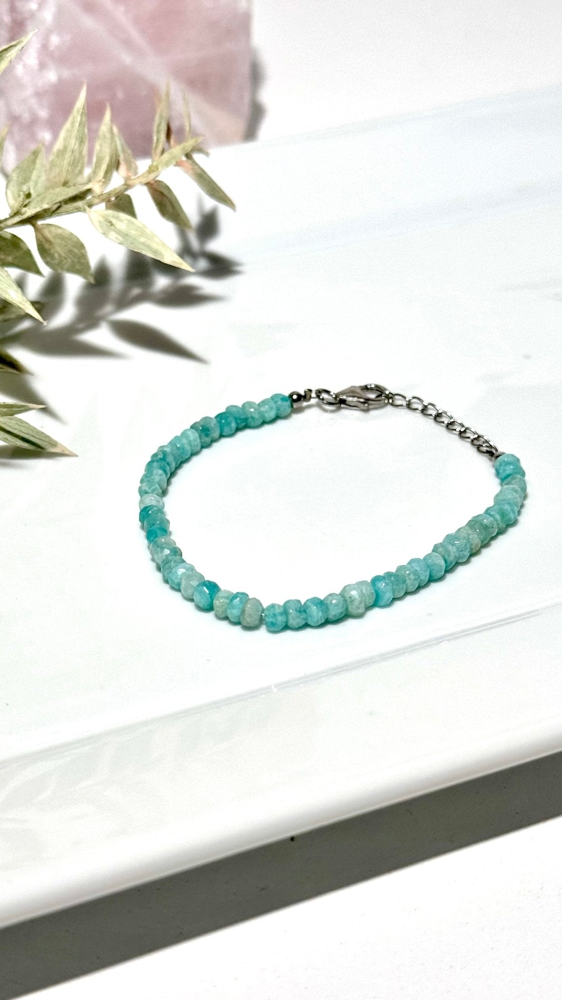 Amazonite silver bracelet - The Crystal Therapy