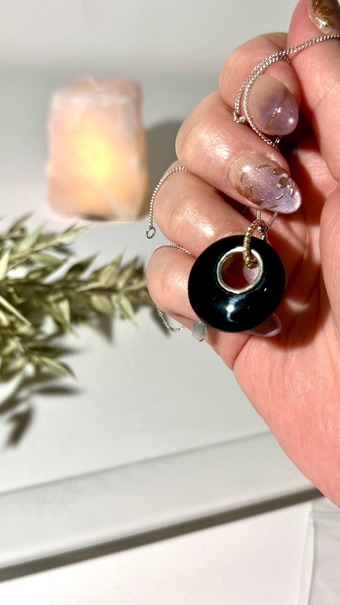 Black Onyx pendant (Code Y) - The Crystal Therapy