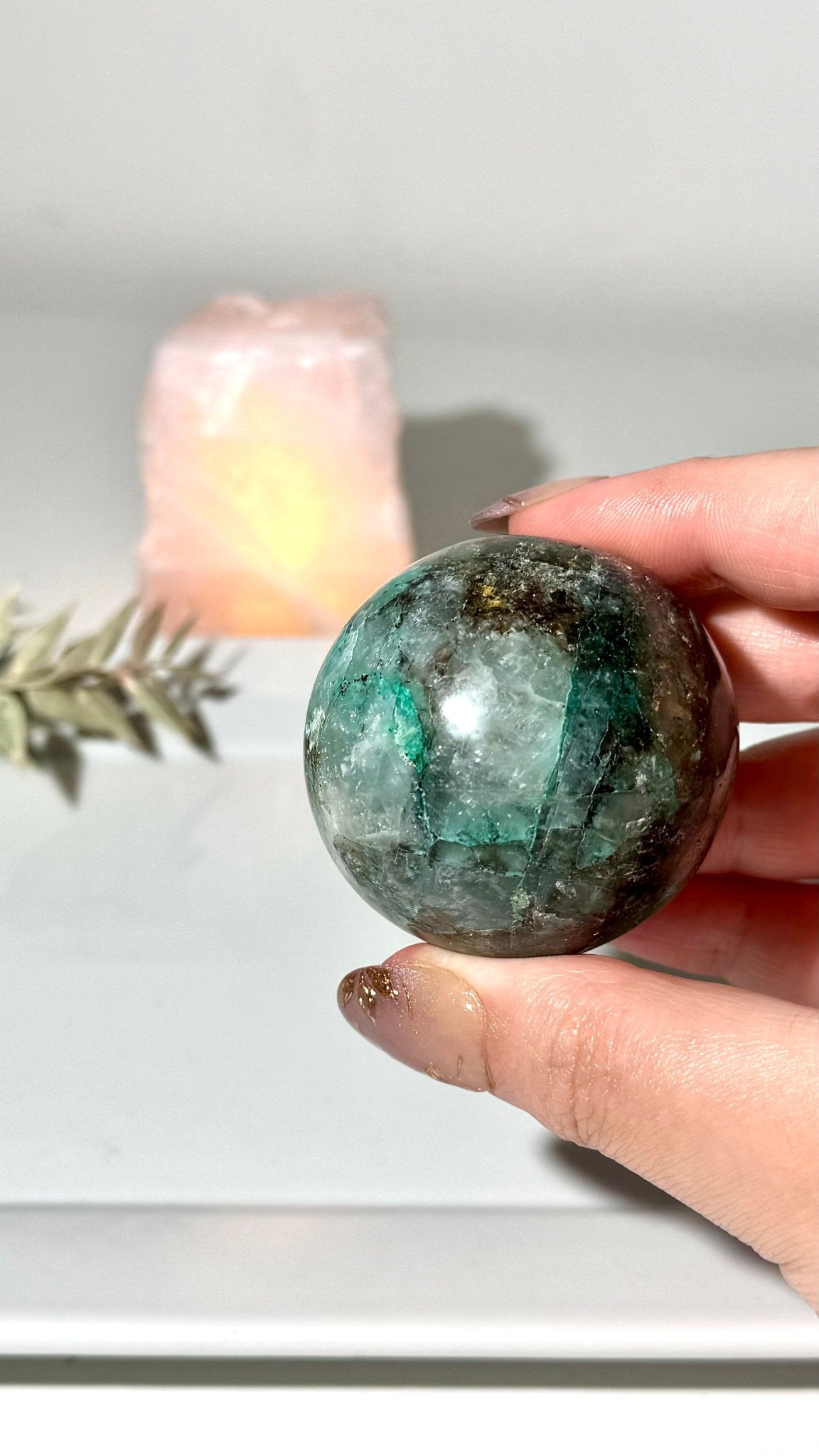 Chrysocolla in Quartz (code D) - The Crystal Therapy