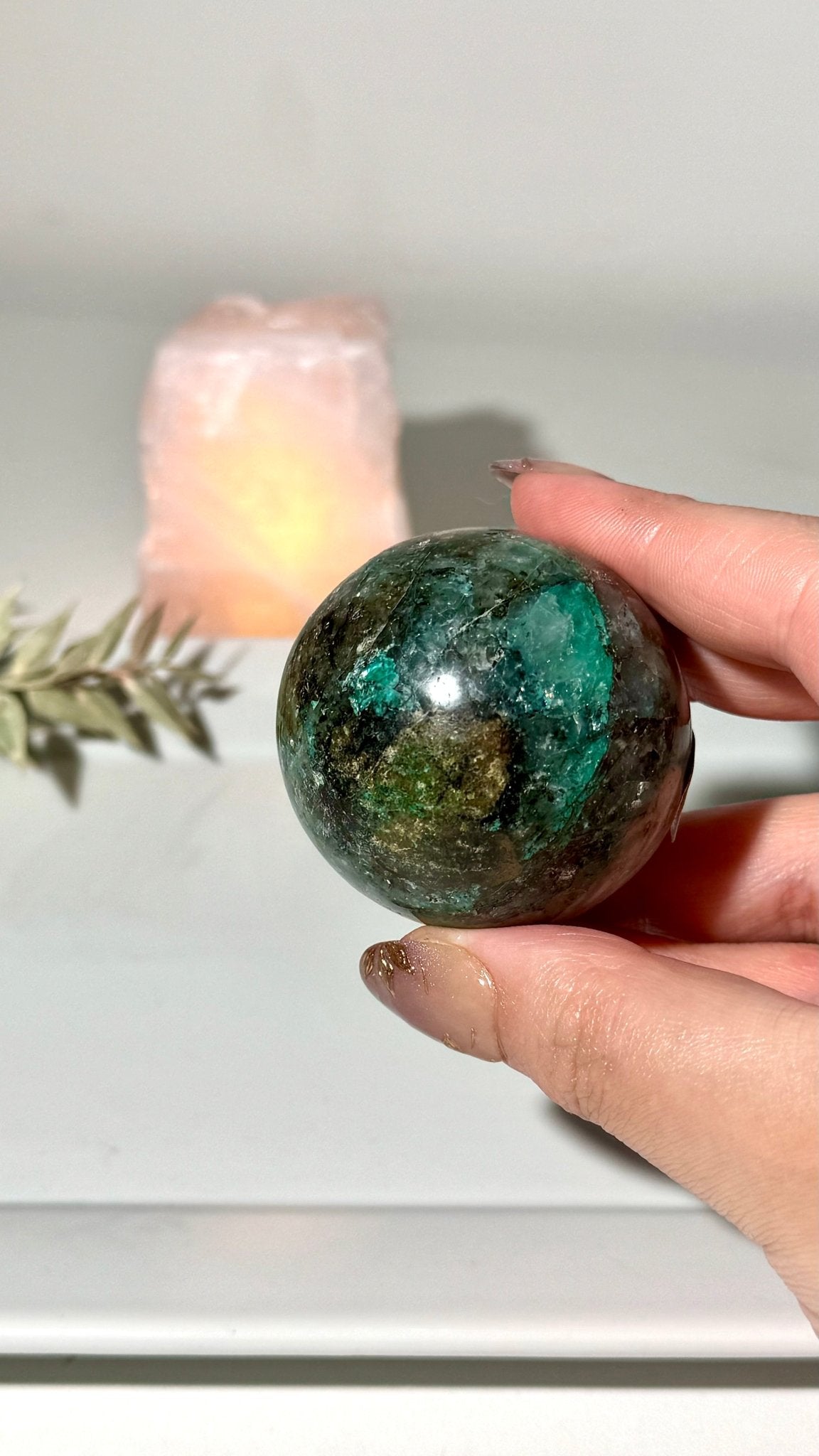 Chrysocolla in Quartz (code D) - The Crystal Therapy