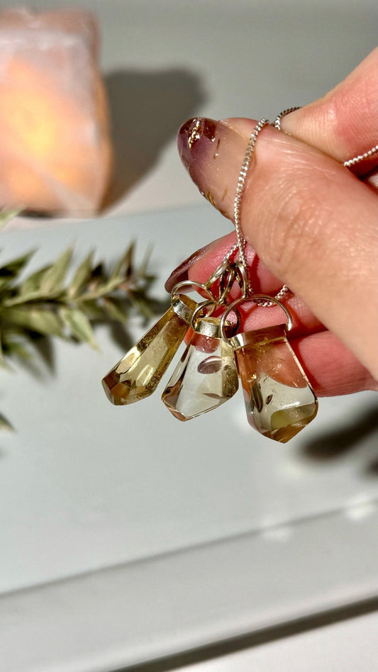 Citrine pendants - The Crystal Therapy