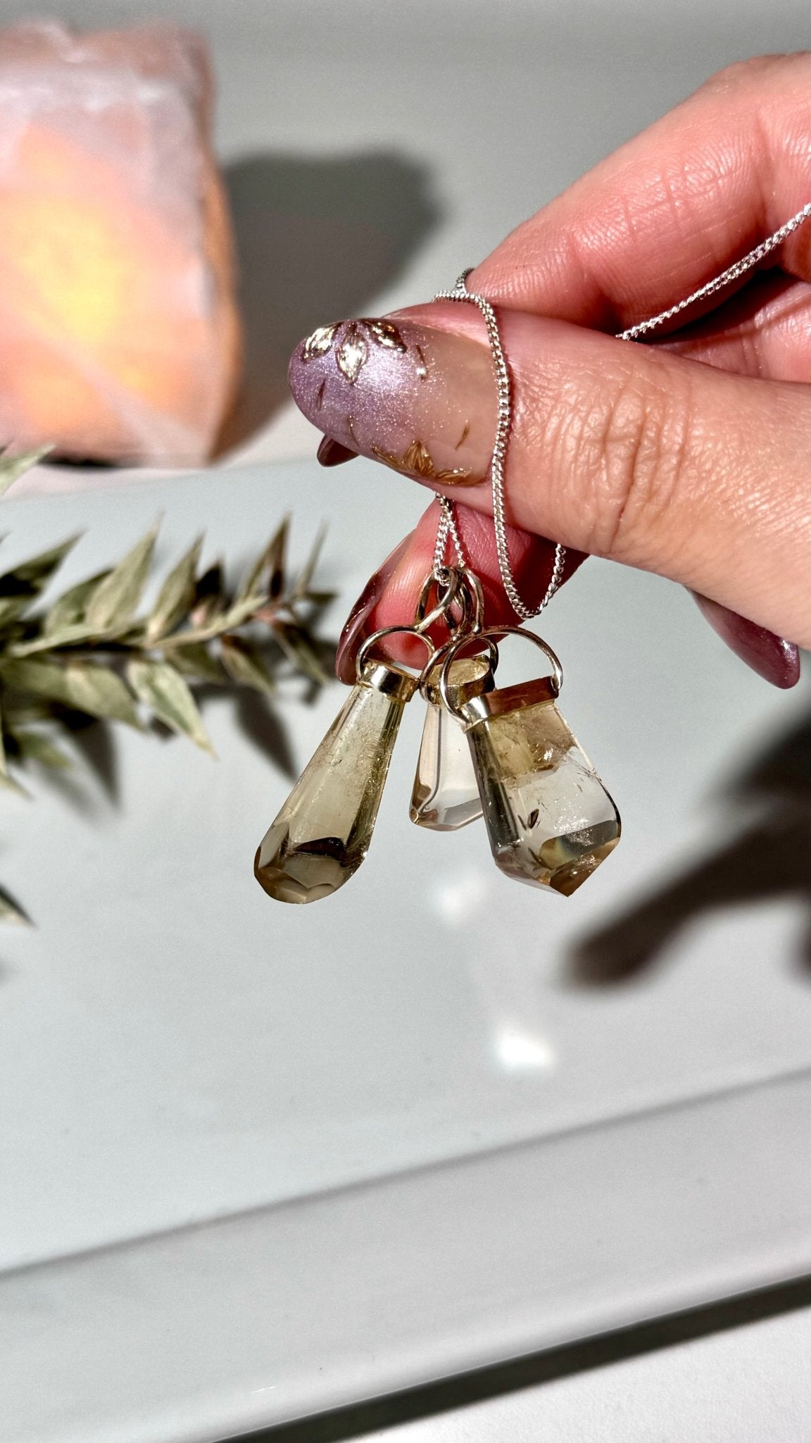 Citrine pendants - The Crystal Therapy