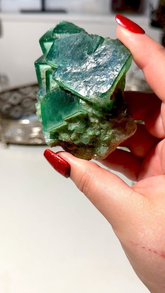 Green Cubic Fluorite - The Crystal Therapy