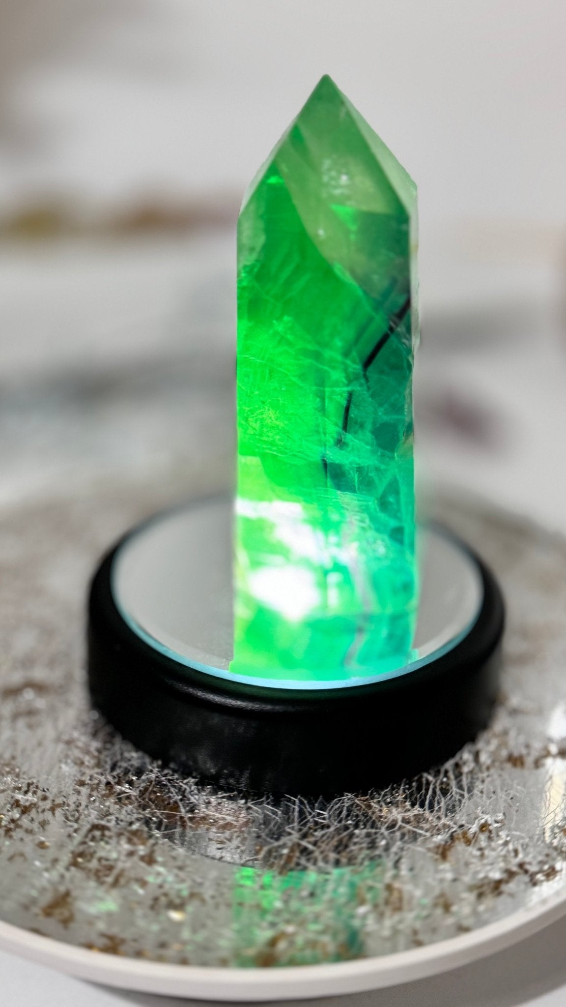 Green Fluorite tower - The Crystal Therapy