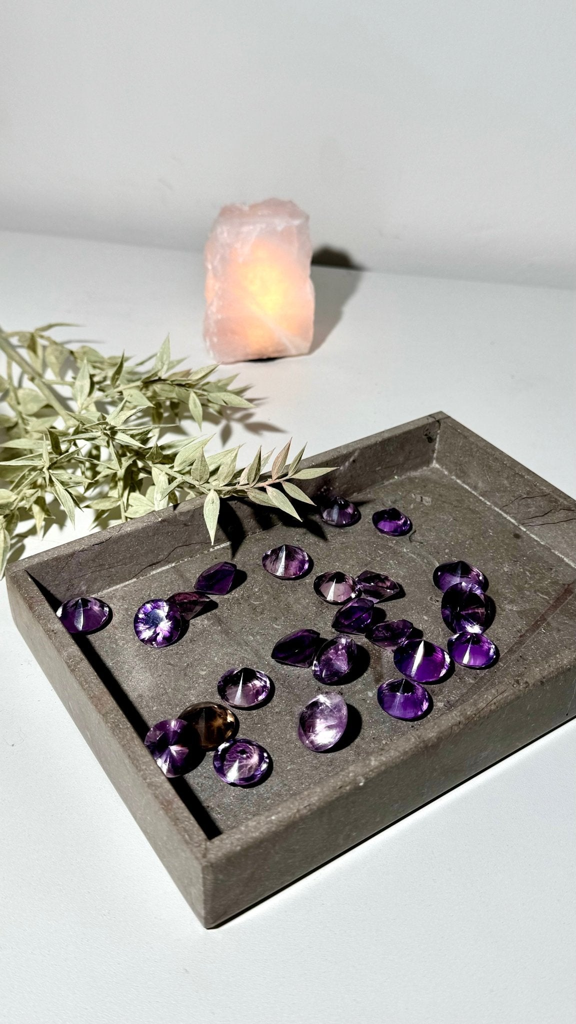 Grey Calcite decorative tray - The Crystal Therapy