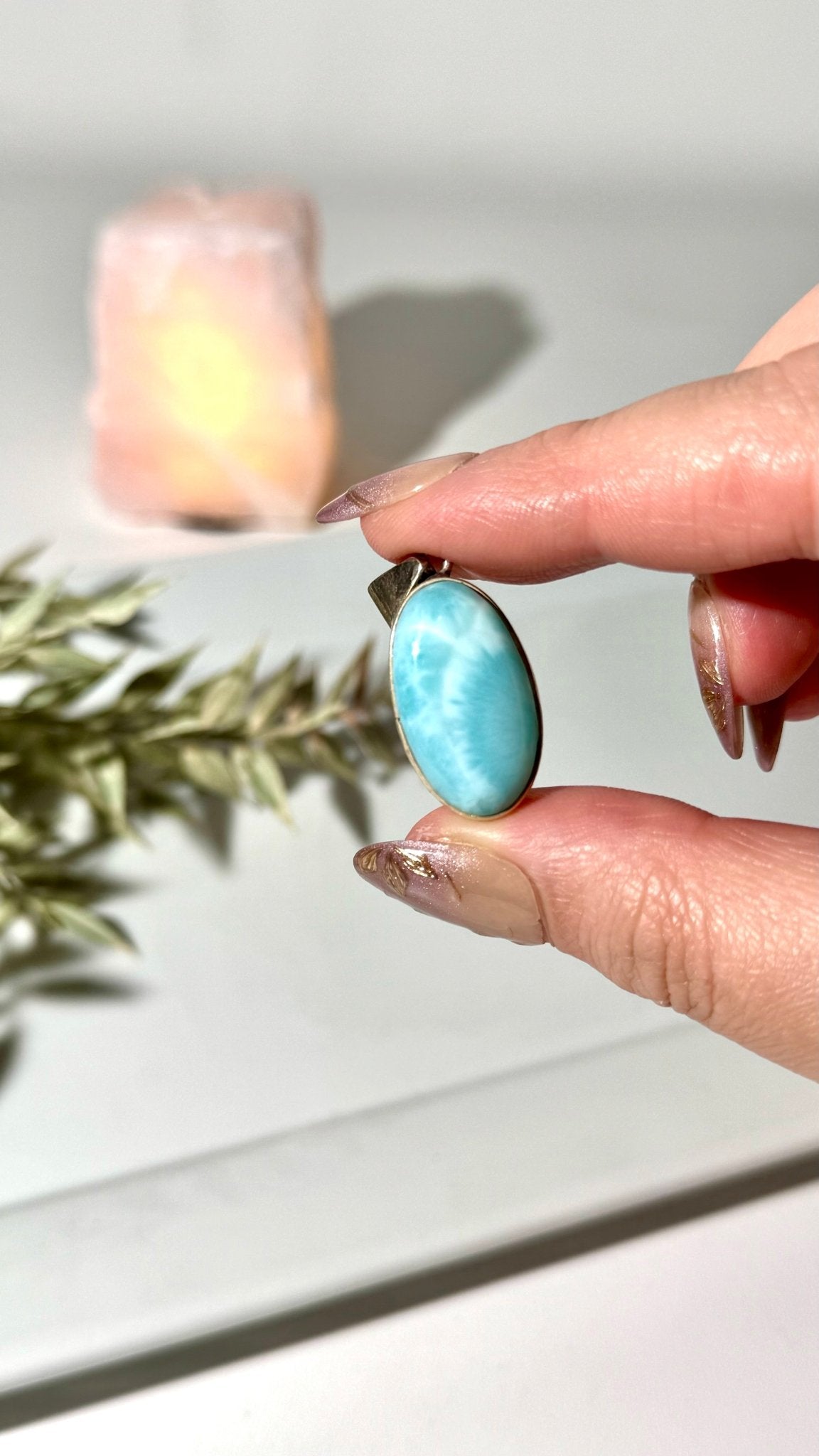 Larimar pendant (code V) - The Crystal Therapy