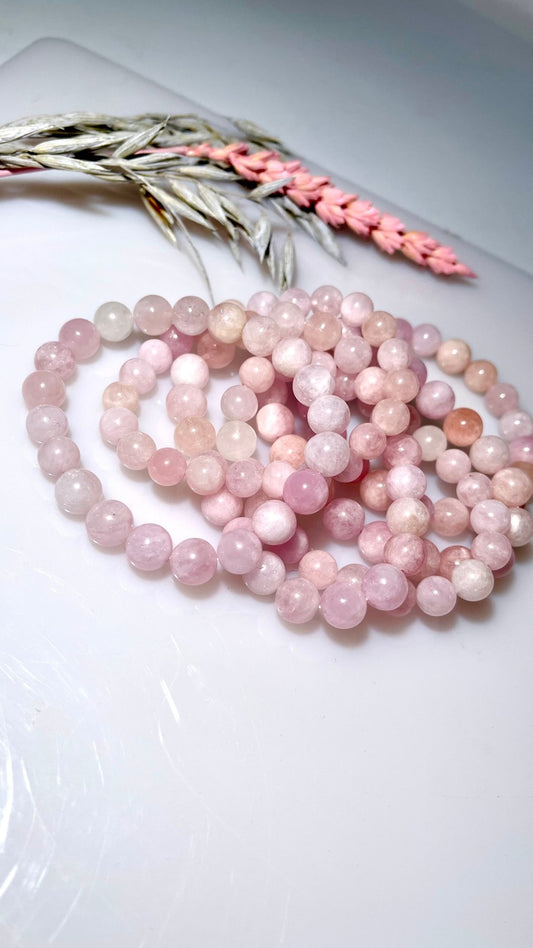 Morganite bracelets - The Crystal Therapy