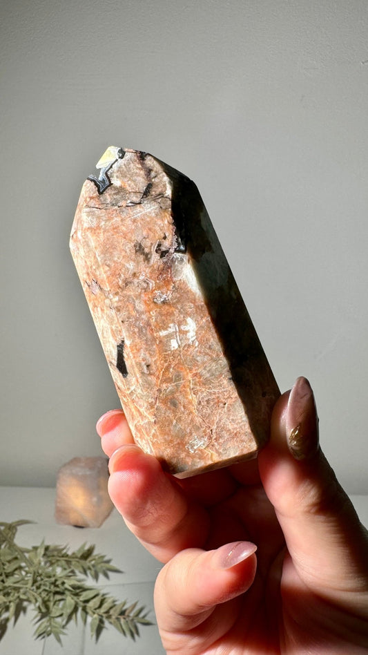 Mosaic Chalcedony Quartz tower - The Crystal Therapy