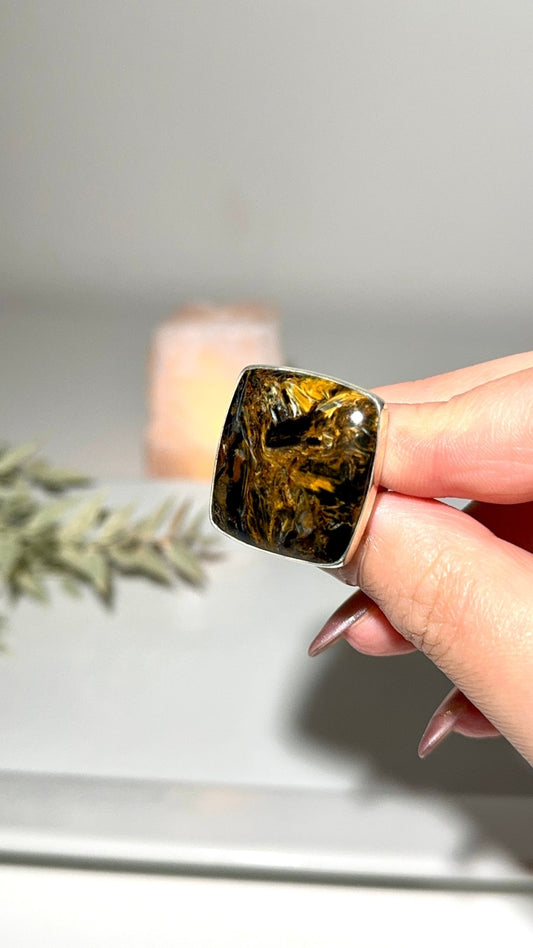 Pietersite ring adjustable (Code J) - The Crystal Therapy