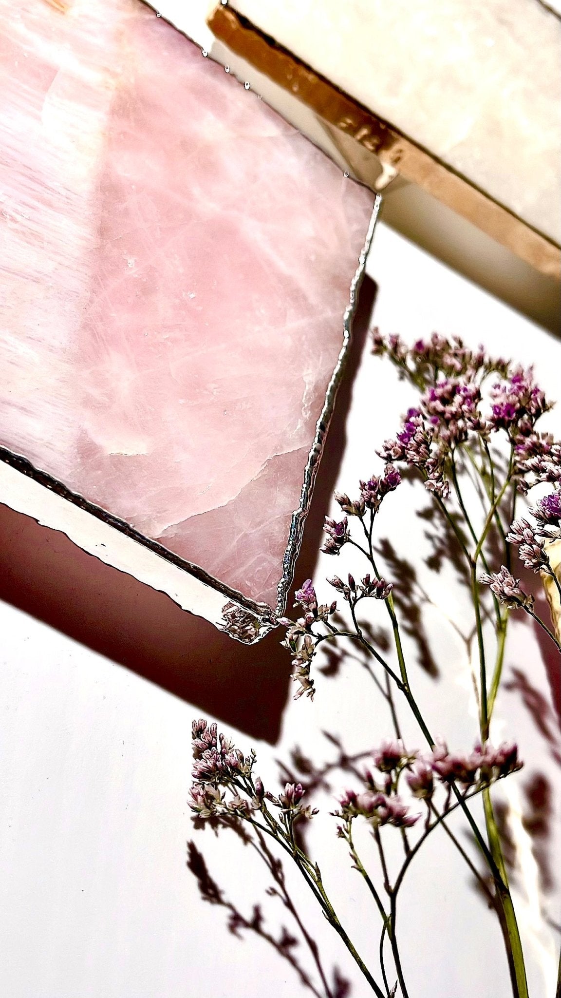 Rose & Milky Quartz coasters - The Crystal Therapy