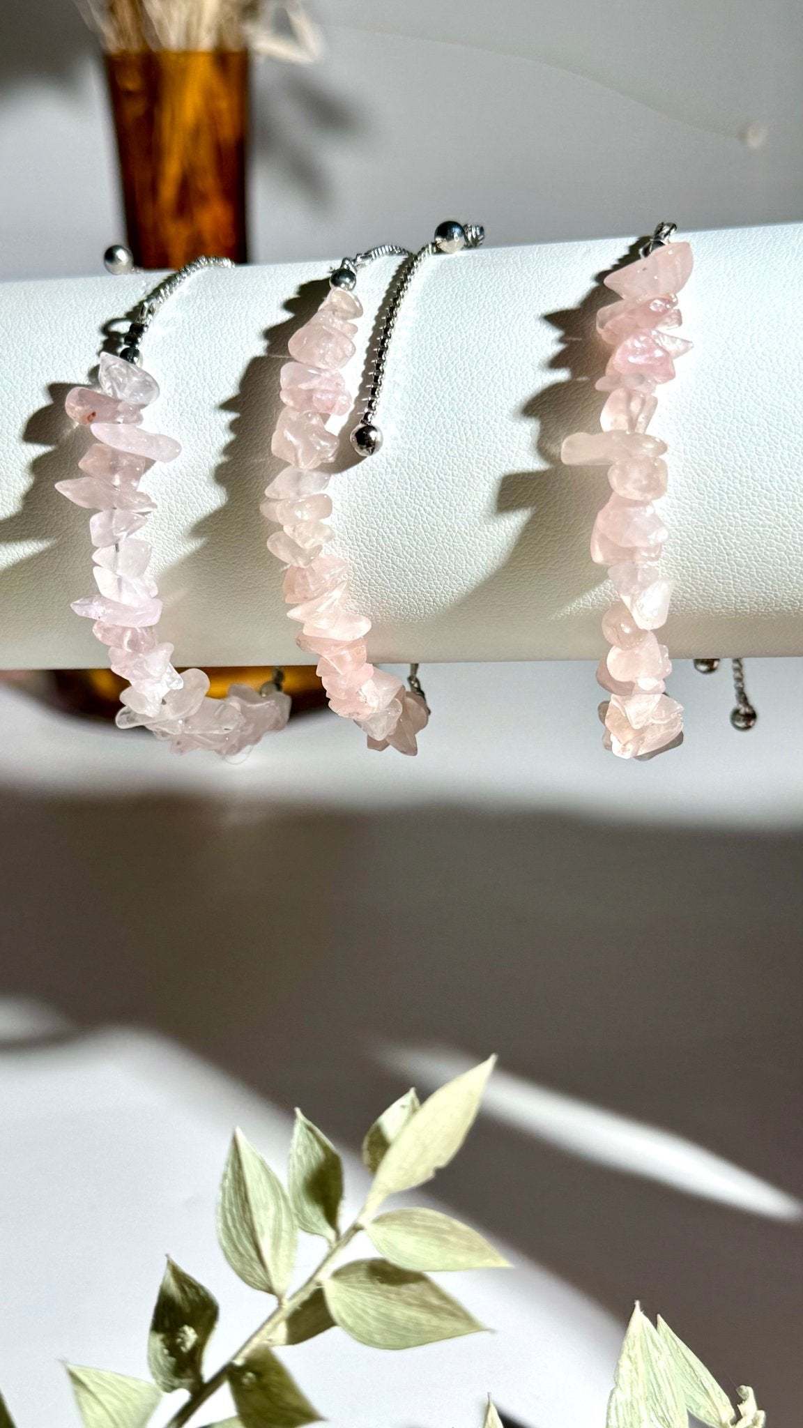 Rose Quartz Bracelet adjustable - The Crystal Therapy