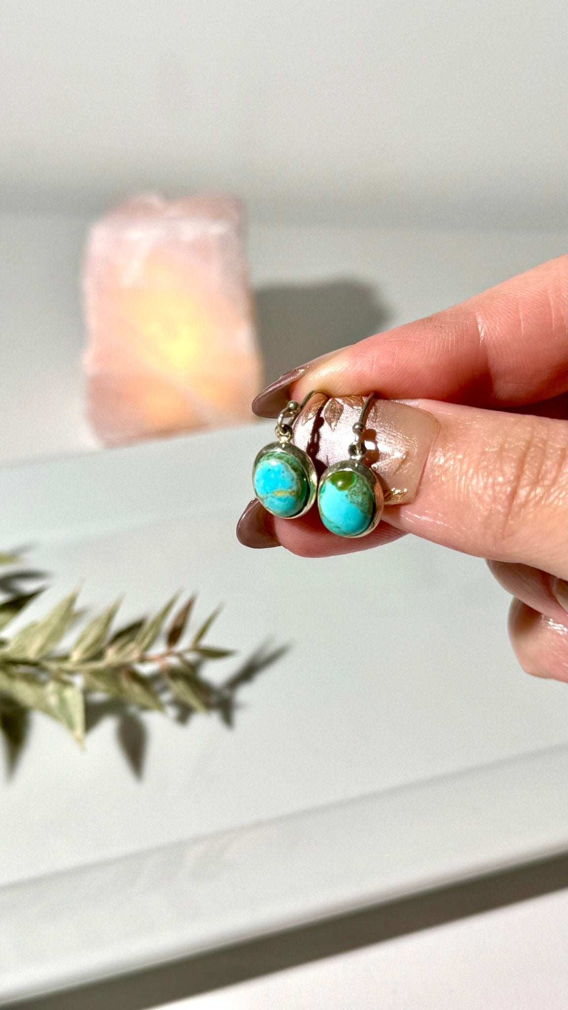 Turquoise earrings .925 silver (code V) - The Crystal Therapy